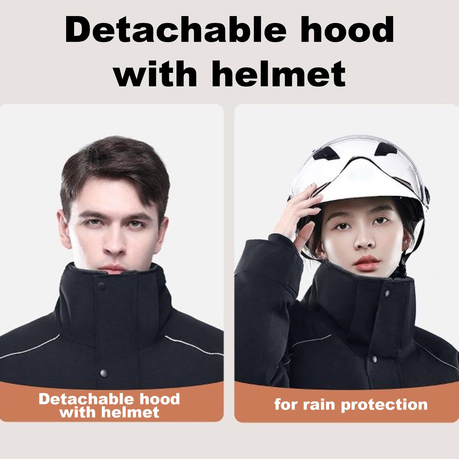 Cycling Commute Clothes - Motorcycle Winter Jacket 4-Pockets Warm Clothes