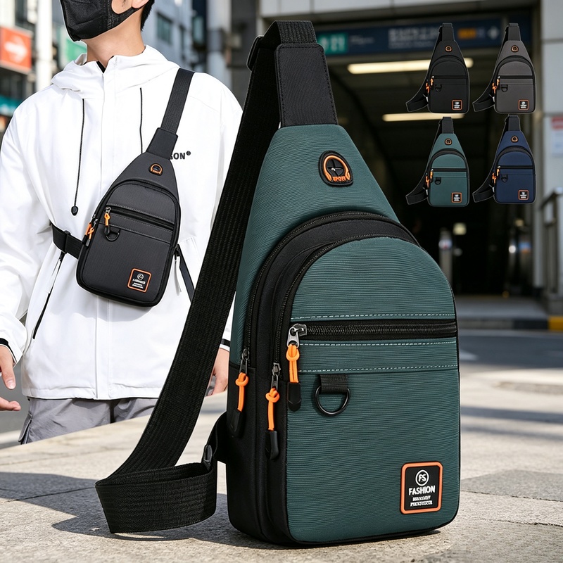 Cycling Commute Backpack - Men Waterproof Sports Crossbody Chest Bag