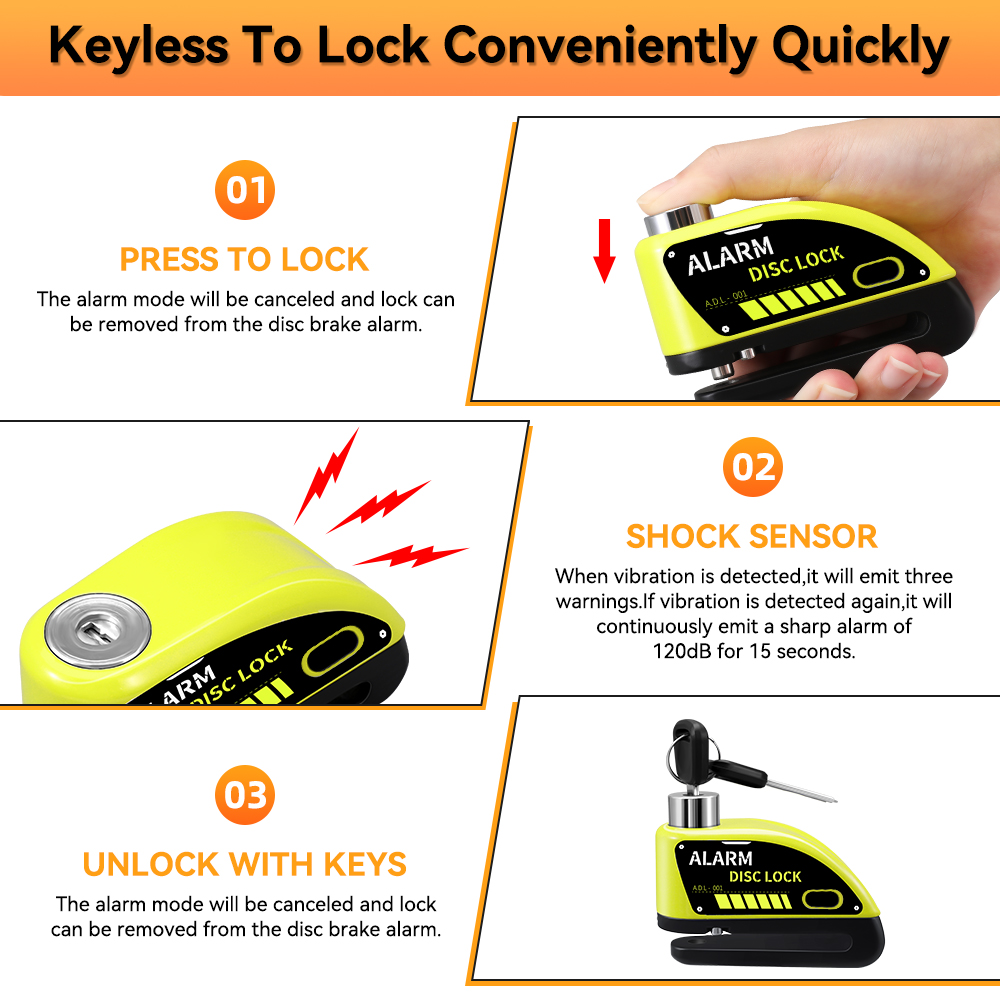 New Bike Motorcycle Alarm Disc - đánh giá và giá Commuter Bike Lock
