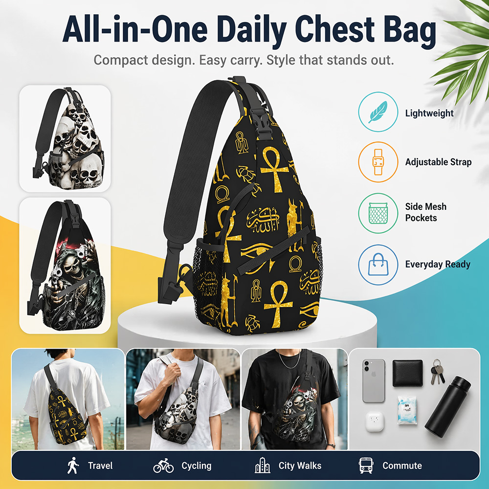 Men Crossbody Sling Chest Bag  - đánh giá và giá Cycling Commute Essentials