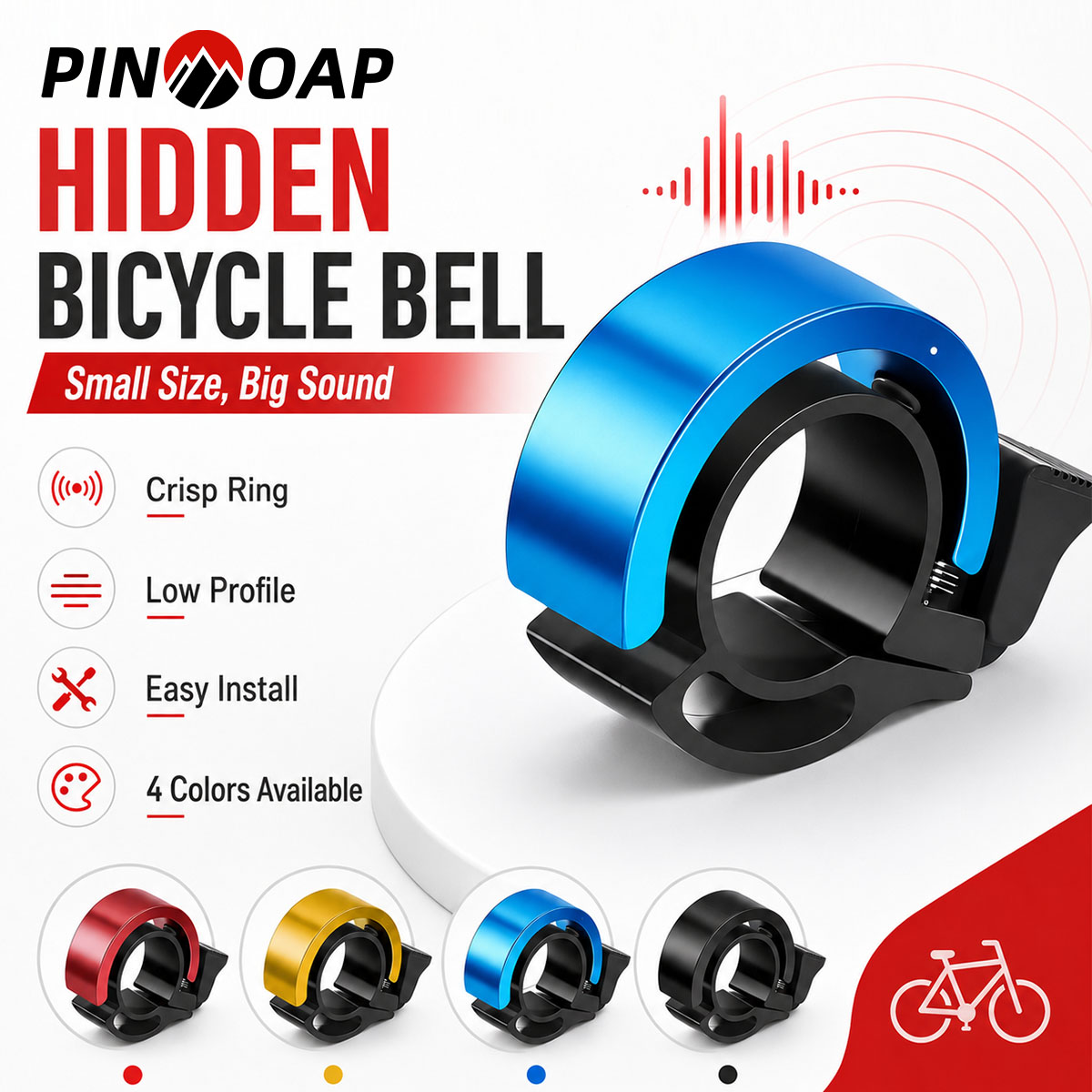 PINMOAP 1PC Bicycle Invisible  - đánh giá và giá Bell Handlebar Ring